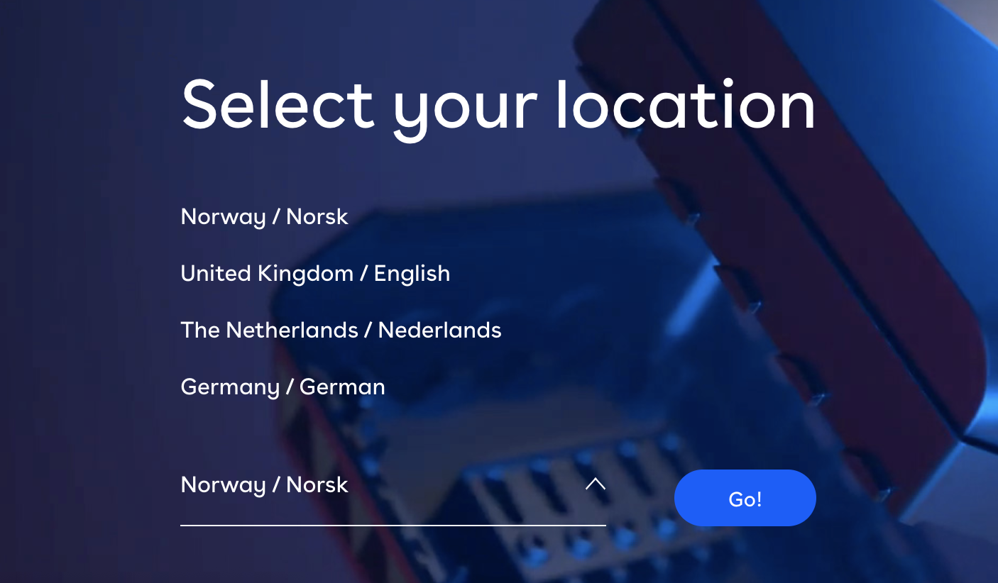Velg lokasjon på easee.no